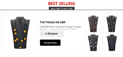 UKEBAY New Handmade Luxury Necklaces For Women Rubber Jewelry Black Statement Necklace Fashion Clothes Chain Gothic Accessories