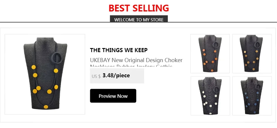 UKEBAY New Pendant Necklace Women Handmade Jewelry Rubber Necklaces Long Clothes Chain Statement Accessories Luxury Necklaces