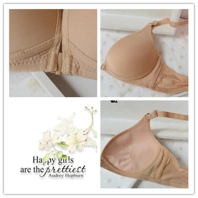 Women Bra  Front Button Sexy Lace Bralette Solid Wireless Bra Female Underwear A B Cup Lingerie Soft Fashion Brassiere