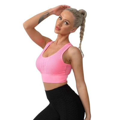 Sports Bras For Women Yoga Bra For fitness Workout Running Shirts Seamless Comfortable Yoga Bras Tank Top  With Removable Pads