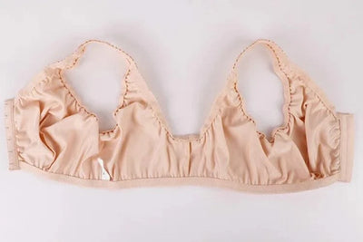 Women Full Coverage Bra Plus Size Comfort And Support Satin Bra Imitated Silk No Padded Wireless Front Closure Vest Underwear