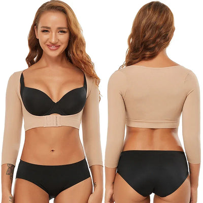 Upper Arm Shapers Compression Long Sleeves Women Arm Shapewear Humpback Posture Corrector Shoulder Breast Support Push Up Tops