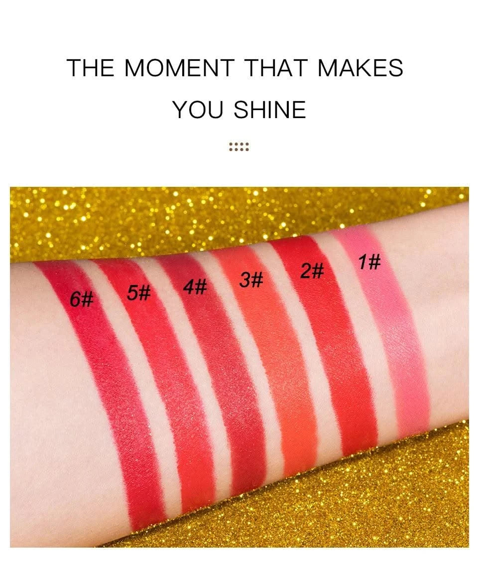 Gold Velvet Matte Moisturizing Waterproof Lipstick Makeup/cosmetics Pigment Nude Rouge