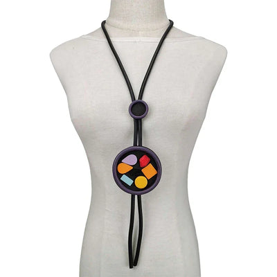 UKEBAY New Pendant Necklace Women Handmade Jewelry Rubber Necklaces Long Clothes Chain Statement Accessories Luxury Necklaces