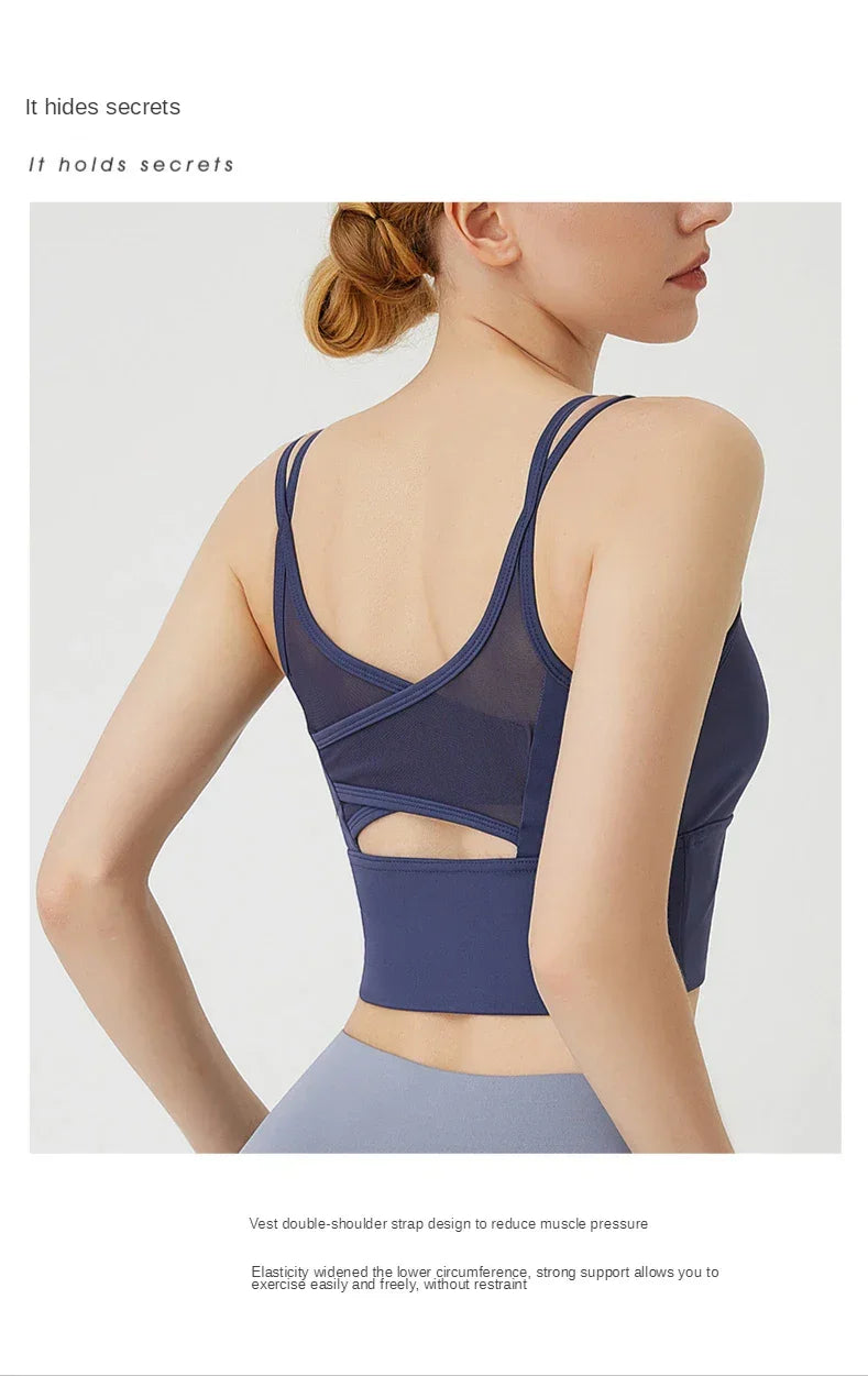 Sports Bra for Women Gym Shockproof Mesh Sports Quick-drying Bra Running Fitness Yoga Women Training Sports Underwear