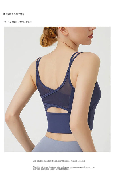 Sports Bra for Women Gym Shockproof Mesh Sports Quick-drying Bra Running Fitness Yoga Women Training Sports Underwear