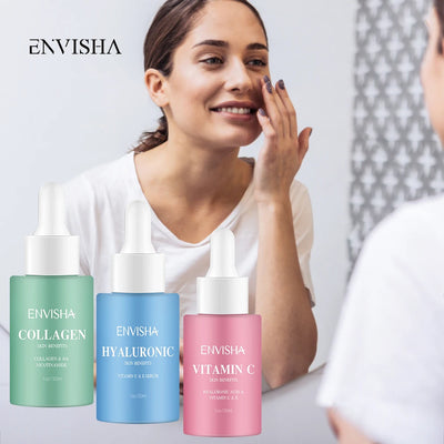 Skin Care Set Facial Serum Collagen Hyaluronic Acid Vitamin Anti-aging Wrinkle Whitening Moisturizing Remove Acne Face Essence