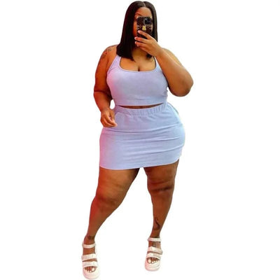 Summer Women Two Piece Outfits Wholesale Dress Plus Size