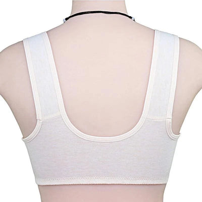 Front Closure Cotton Bras Women Removable Padded Bra Soft Camisole Middle Age Women Everyday Underwear Big Bust 50/115 B C Cup