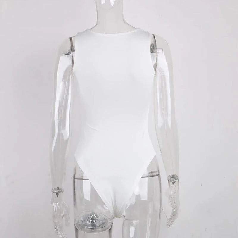 Sexy Tank Tops For Women White O Neck Sleeveless Corset