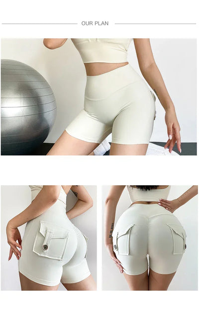 Casual Biker Shorts Women High Waist Seamless Workout Leggings Fitness Joggings Gym Tights Scrunch Butt Yoga Shorts Sportswear