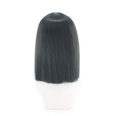 Synthetic Hair Short Wig With Bangs Cosplay Wigs For Women Straight Bob Wig Korean Pink Red Brown Blue Green White Purple Grey
