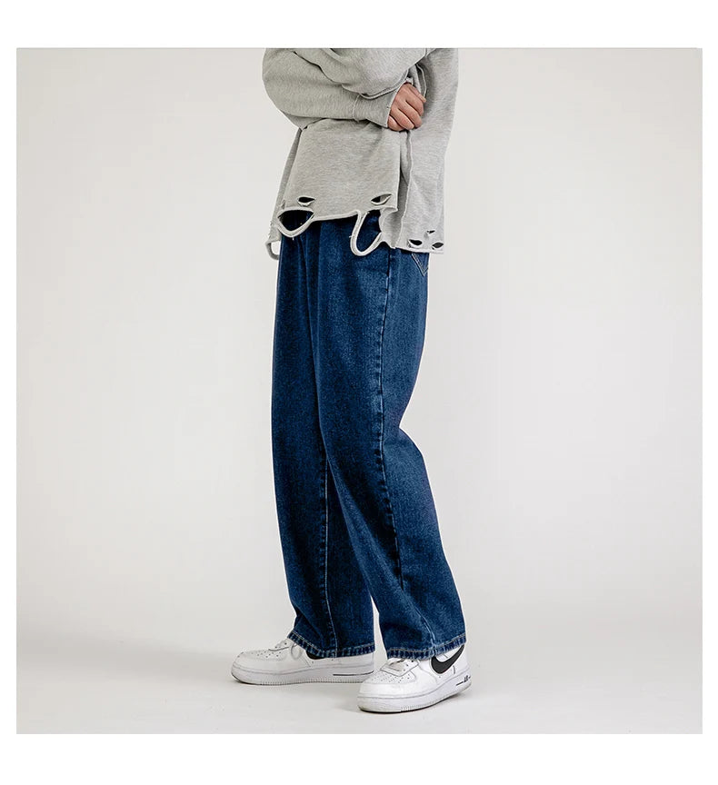 Men's Jeans Pants Straight Trousers for Men Jean Spring Denim Mens Man Male Trendyol Streetwear Korean Fashion Men Boys  Sale