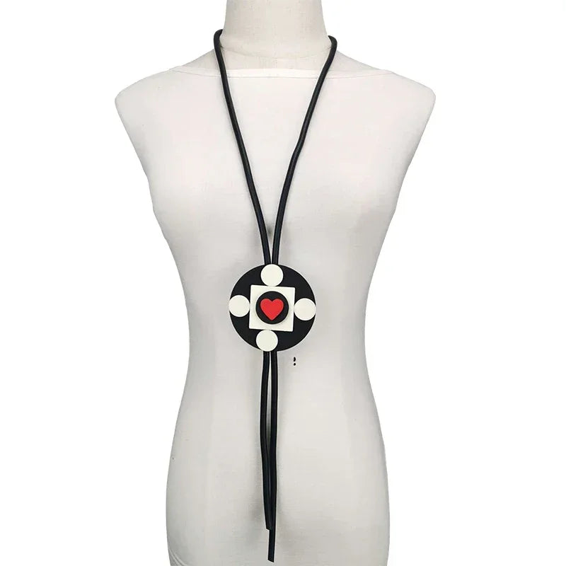 UKEBAY New Pendant Necklace Women Handmade Jewelry Rubber Necklaces Long Clothes Chain Statement Accessories Luxury Necklaces