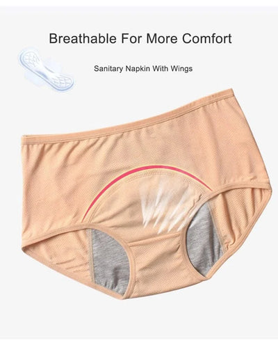 Leak Proof Menstrual Panties of Large Size Cotton Panties Women Sexy Physiological Underwear Plus Size Period Waterproof Briefs