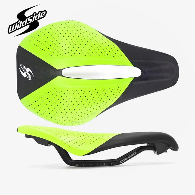 Wildside Bicycle Triathlon Saddle Comfortable Racing Road TimeTrial TT Saddles Men Women  Split Nose Cycling Soft Bike Seat Part