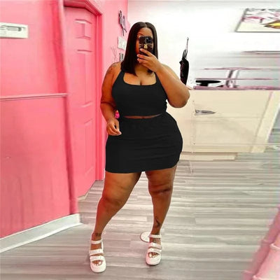 Summer Women Two Piece Outfits Wholesale Dress Plus Size