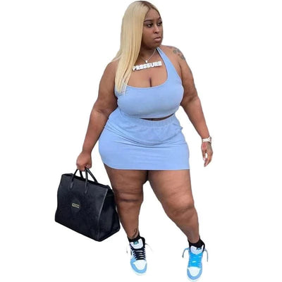 Summer Women Two Piece Outfits Wholesale Dress Plus Size