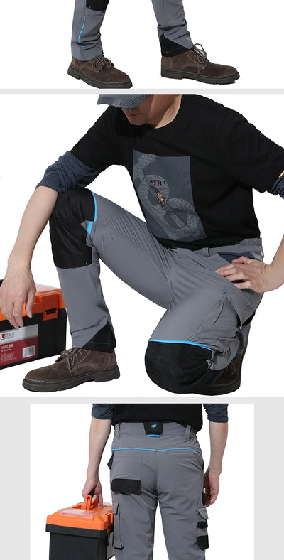Work Pants For Men Multifunctional Work Trousers Workwear Pants With Reflective Tapes