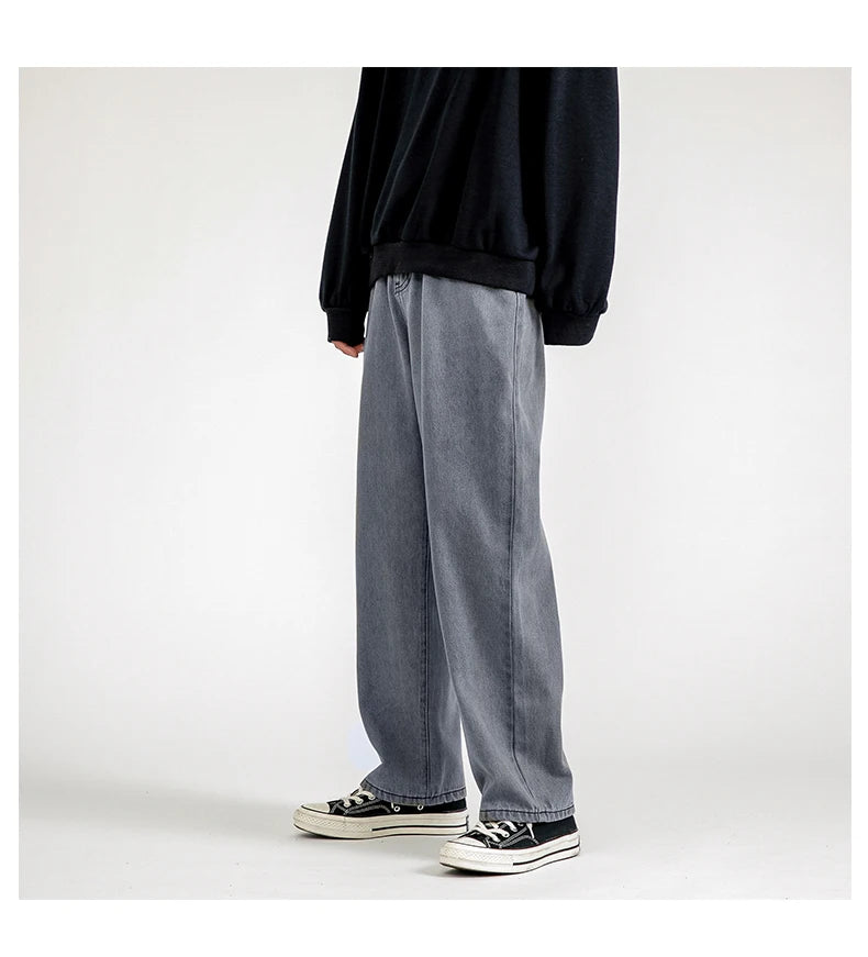 Men's Jeans Pants Straight Trousers for Men Jean Spring Denim Mens Man Male Trendyol Streetwear Korean Fashion Men Boys  Sale