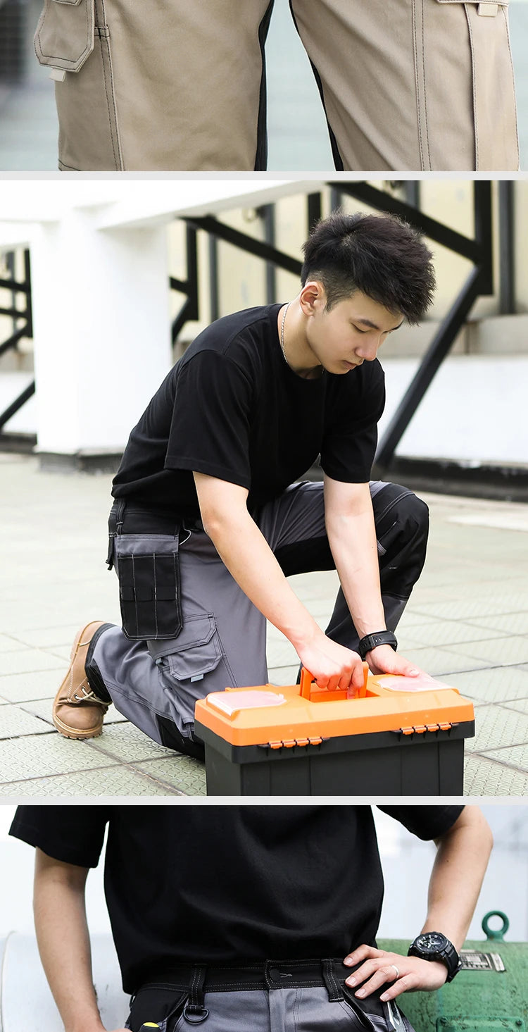 Work Pants For Men Multifunctional Work Trousers Workwear Pants With Reflective Tapes