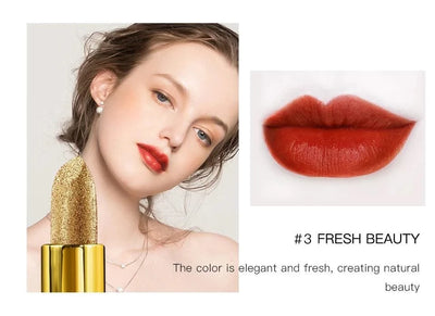 Gold Velvet Matte Moisturizing Waterproof Lipstick Makeup/cosmetics Pigment Nude Rouge