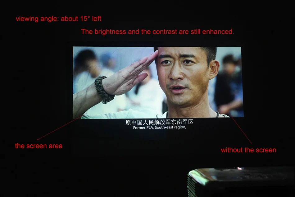 Portable Projector Screen Reflective Fabric Cloth Projection Curtain Highly Increase Brightness for Low Lumen Projectors