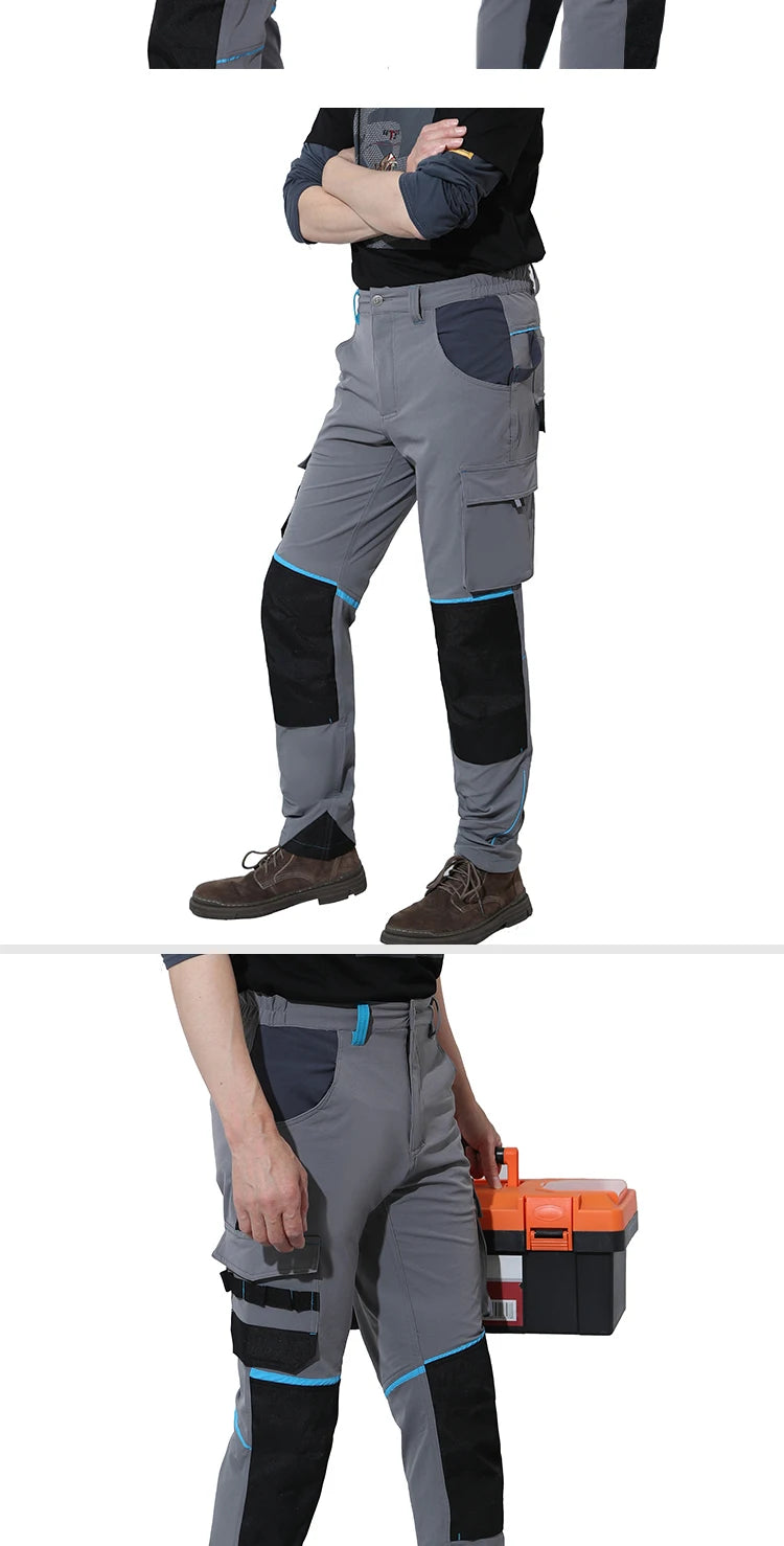 Work Pants For Men Multifunctional Work Trousers Workwear Pants With Reflective Tapes