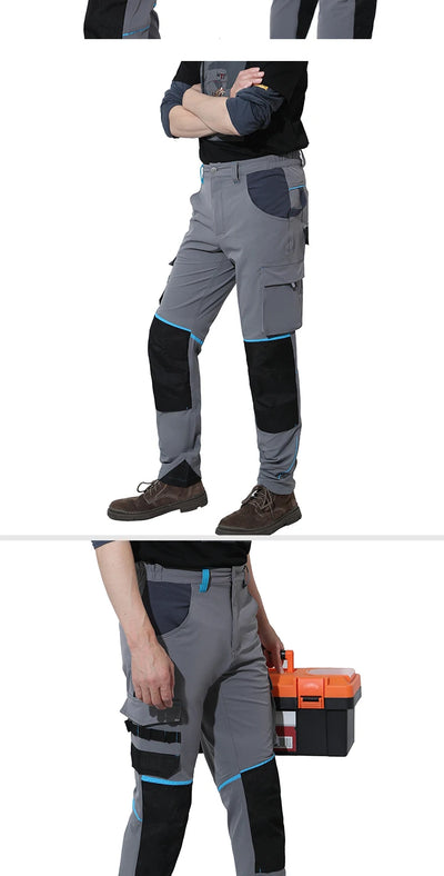 Work Pants For Men Multifunctional Work Trousers Workwear Pants With Reflective Tapes