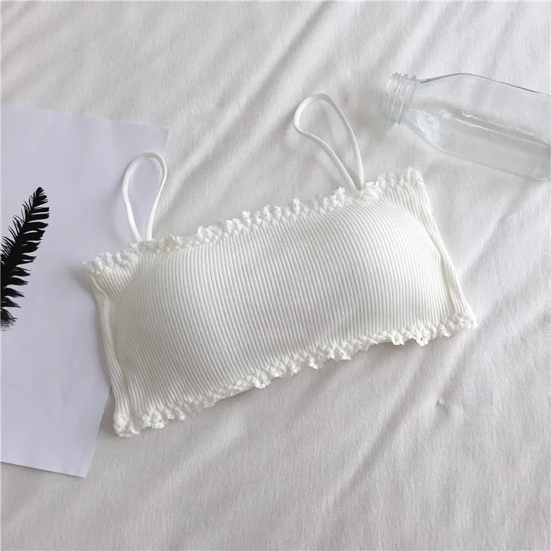 Women's Cotton Bra Female Tube Top Bra Women's Suspender Underwear Beautiful Tank Top Seamless Comfort Bra Sport Bra Lace Tops