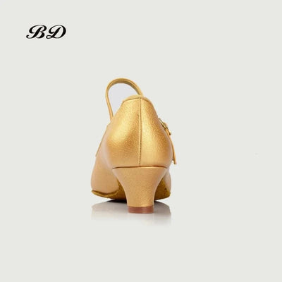 TOP BD Modern Dance Shoes Authentic Girl Child Professional Ballroom Dance Waltz Practice shoes Dancing Shoes Children BD501