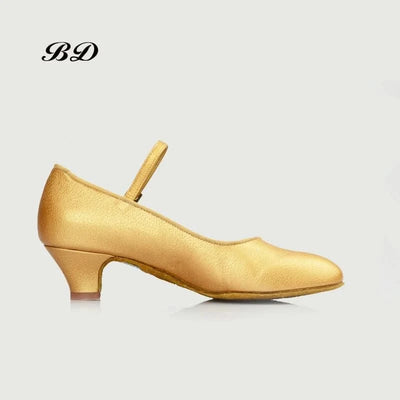 TOP BD Modern Dance Shoes Authentic Girl Child Professional Ballroom Dance Waltz Practice shoes Dancing Shoes Children BD501