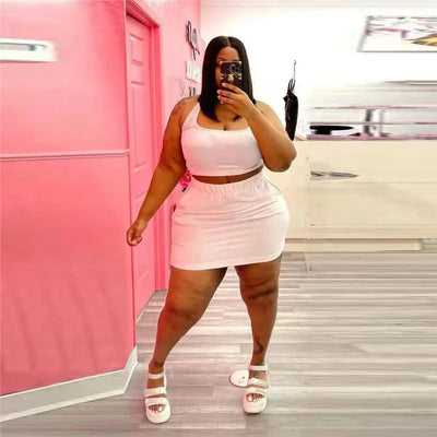 Summer Women Two Piece Outfits Wholesale Dress Plus Size