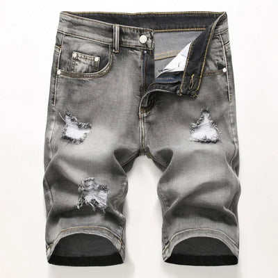 2023 Summer New Mens Ripped Short Jeans Brand Clothing Bermuda Cotton Shorts Men Thin Breathable Casual Denim Shorts