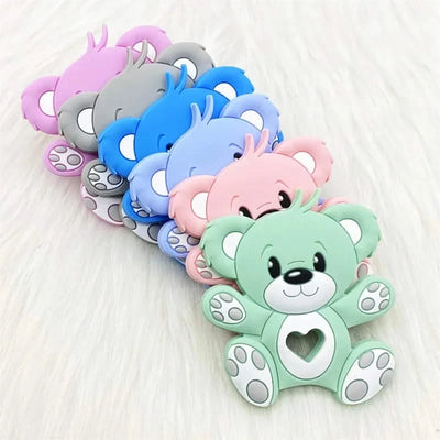 1PCS BPA Free Silicone Teethers Cartoon Animal DIY Pacifier  Baby Toys  Sensory Nursing Gift