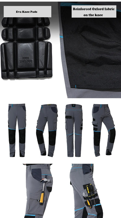 Work Pants For Men Multifunctional Work Trousers Workwear Pants With Reflective Tapes