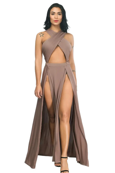 Sexy Black Irregular Split Bandage Long Dress 2021 Fashion Women Summer Dresses Casual Vestidos Party Femme Robe Plus Size New