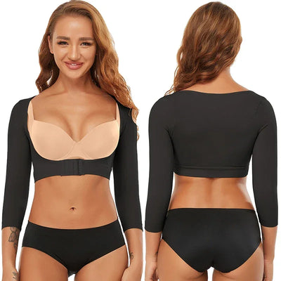 Upper Arm Shapers Compression Long Sleeves Women Arm Shapewear Humpback Posture Corrector Shoulder Breast Support Push Up Tops