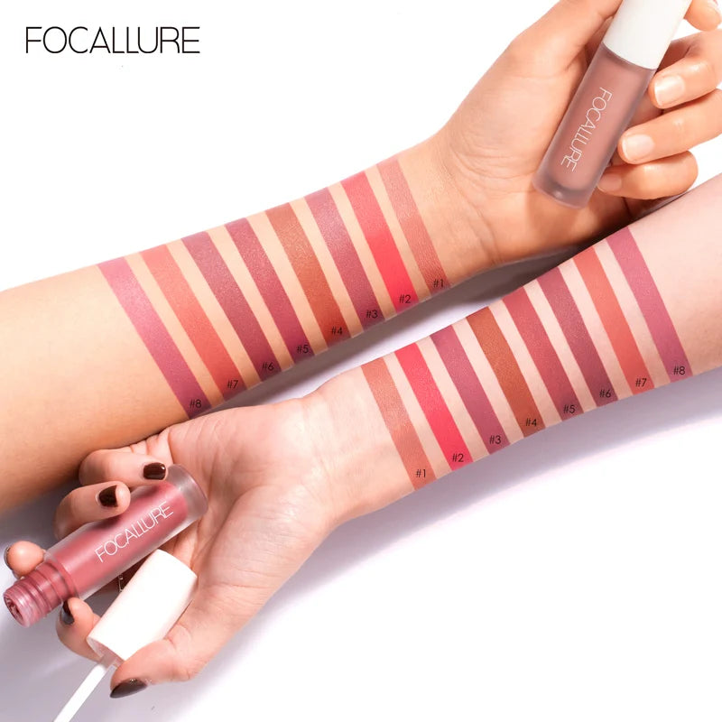 FOCALLURE Lipstick Gloss Waterproof Long Lasting Moist Lip Makeup Liquid Lip Stick Makeup Cosmetic FA134