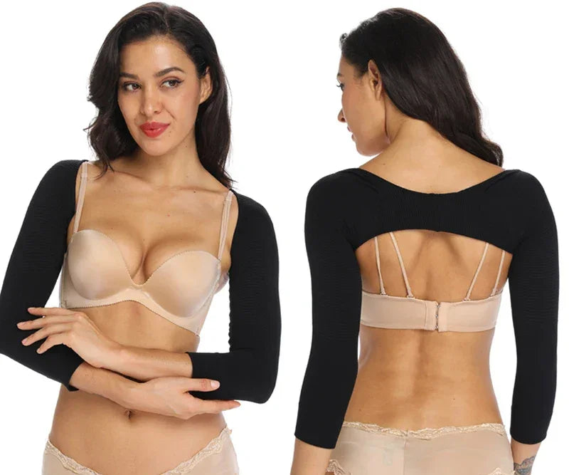 Upper Arm Shaper Women Shoulder Slimmer Compression Shapewear Sleeves Body Shaper Humpback Posture Corrector Back Support Tops