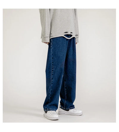 Men's Jeans Pants Straight Trousers for Men Jean Spring Denim Mens Man Male Trendyol Streetwear Korean Fashion Men Boys  Sale