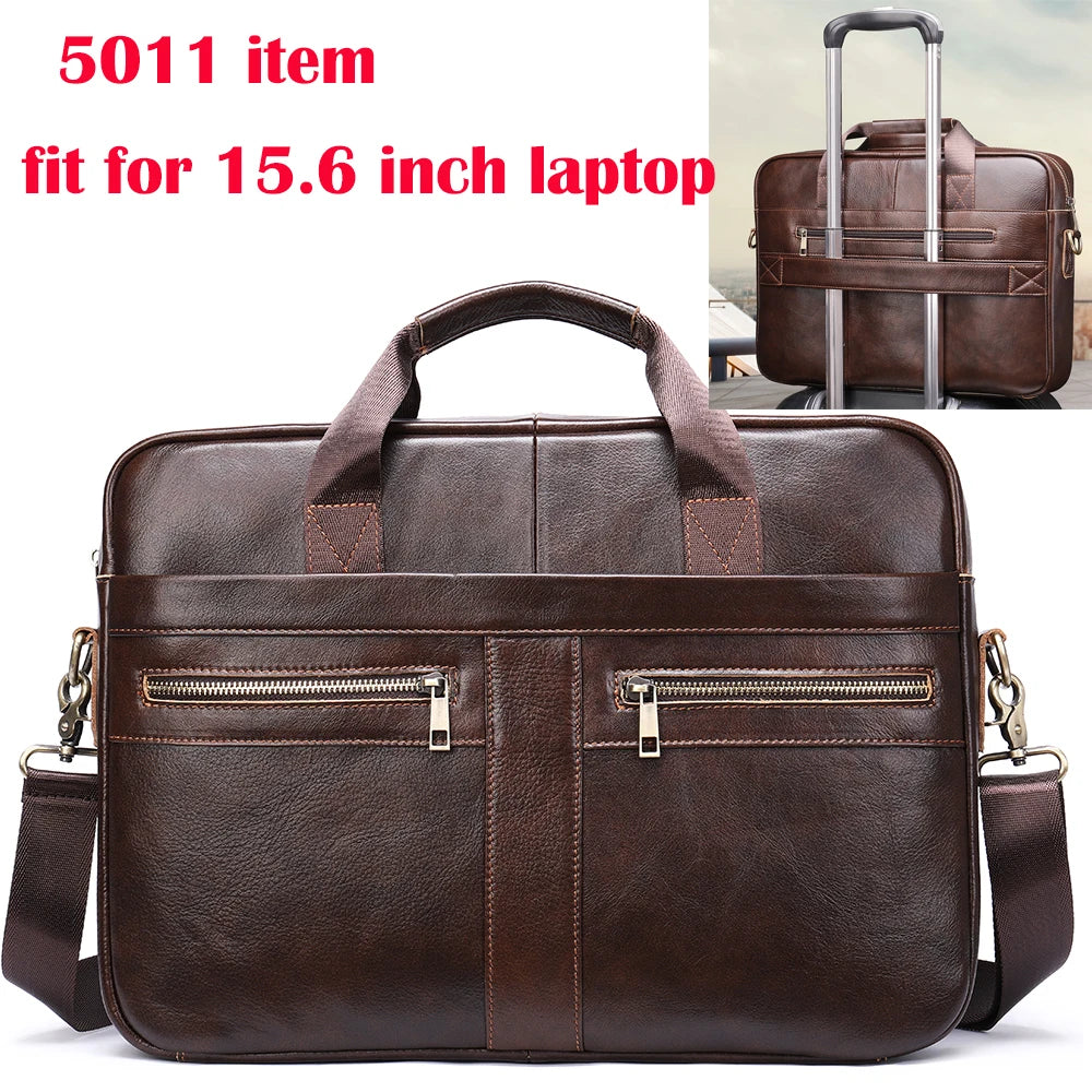 WESTAL Men's Briefcases Men's Bags Genuine Leather Lawyer/Office Bag Laptop Bag Men's Leather Briefcases Bag for Documents