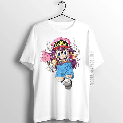 Men's T Shirt Arale Designer Anime Artwork Print Girl's Male Cotton Graphic T-shirts Adult Summer Clothes