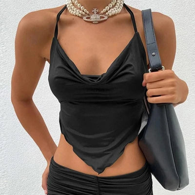 Pink Sleeveless Sexy Crop Tops Women Backless Lacing Camis Wireless Bralette