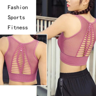 Sports Bras For Women Yoga Bra For fitness Workout Running Shirts Seamless Comfortable Yoga Bras Tank Top  With Removable Pads