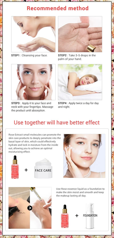 BREYLEE Rose Deep Moisturizing Facial Serum Oil Control Essence
