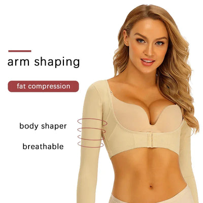 WECHERY Arm Shaper Underbust Push Up Shapers Top Women Posture Corrective Underwear Body Slimmer Shapewear