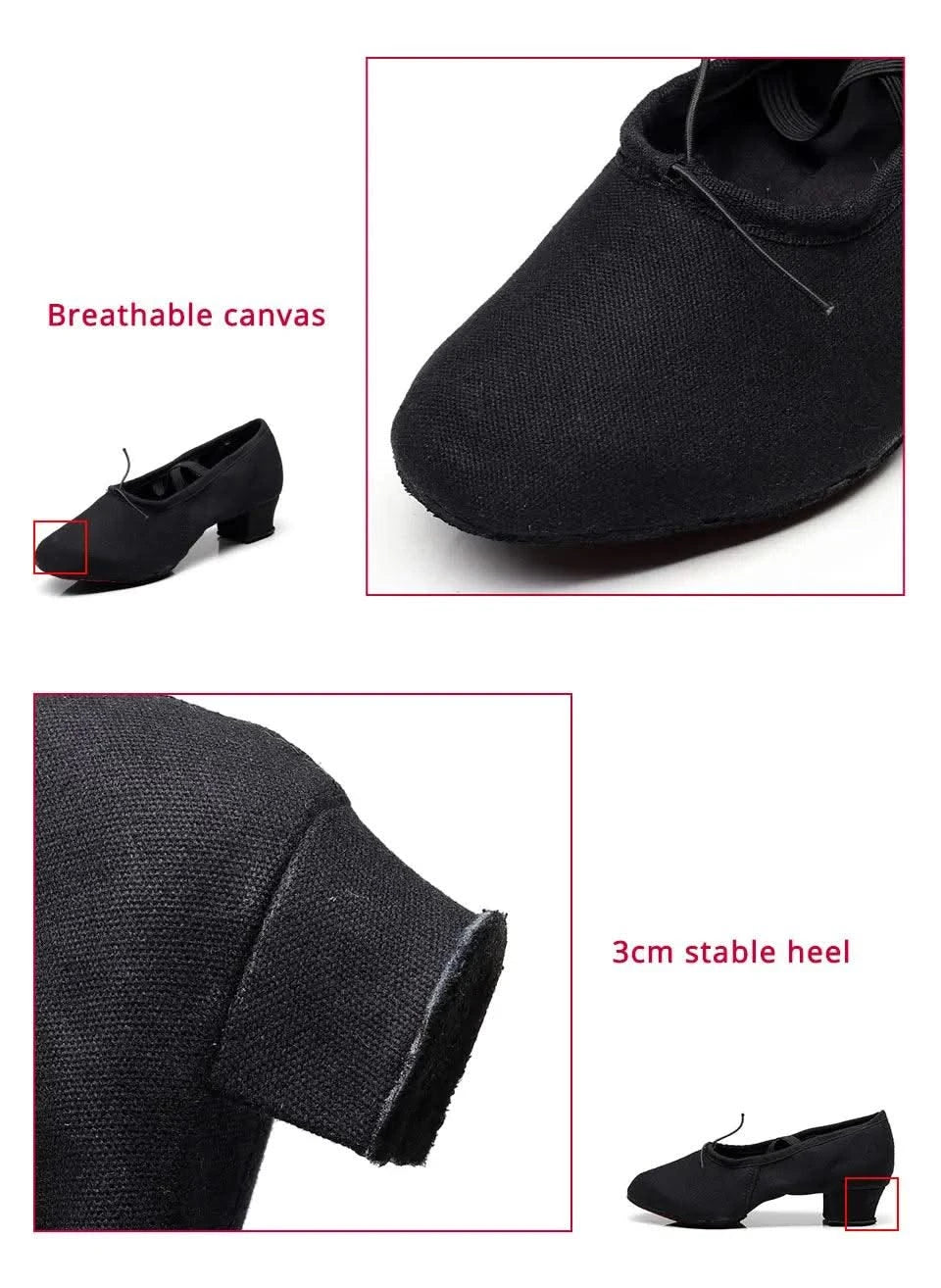 Women Dance Shoes Girls Ballet Jazz Salsa Shoes Soft Sole Low Heels Kids Dancing Slippers Pink Black Red Children Latin Sneakers