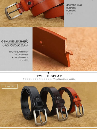 High Quality Fashion Retro Women Female Belt Genuine Leather Belts For Women Jeans