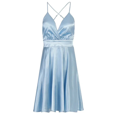 Women's Dress 2024 Fashion Summer elegant bow white female mini dress party cute sexy french romantic silk dress women